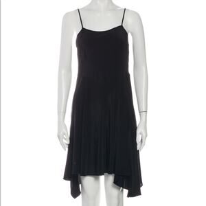 3.1 Phillip Lim Black LBD 100% Silk Asymmetrical Mini Dress - 6